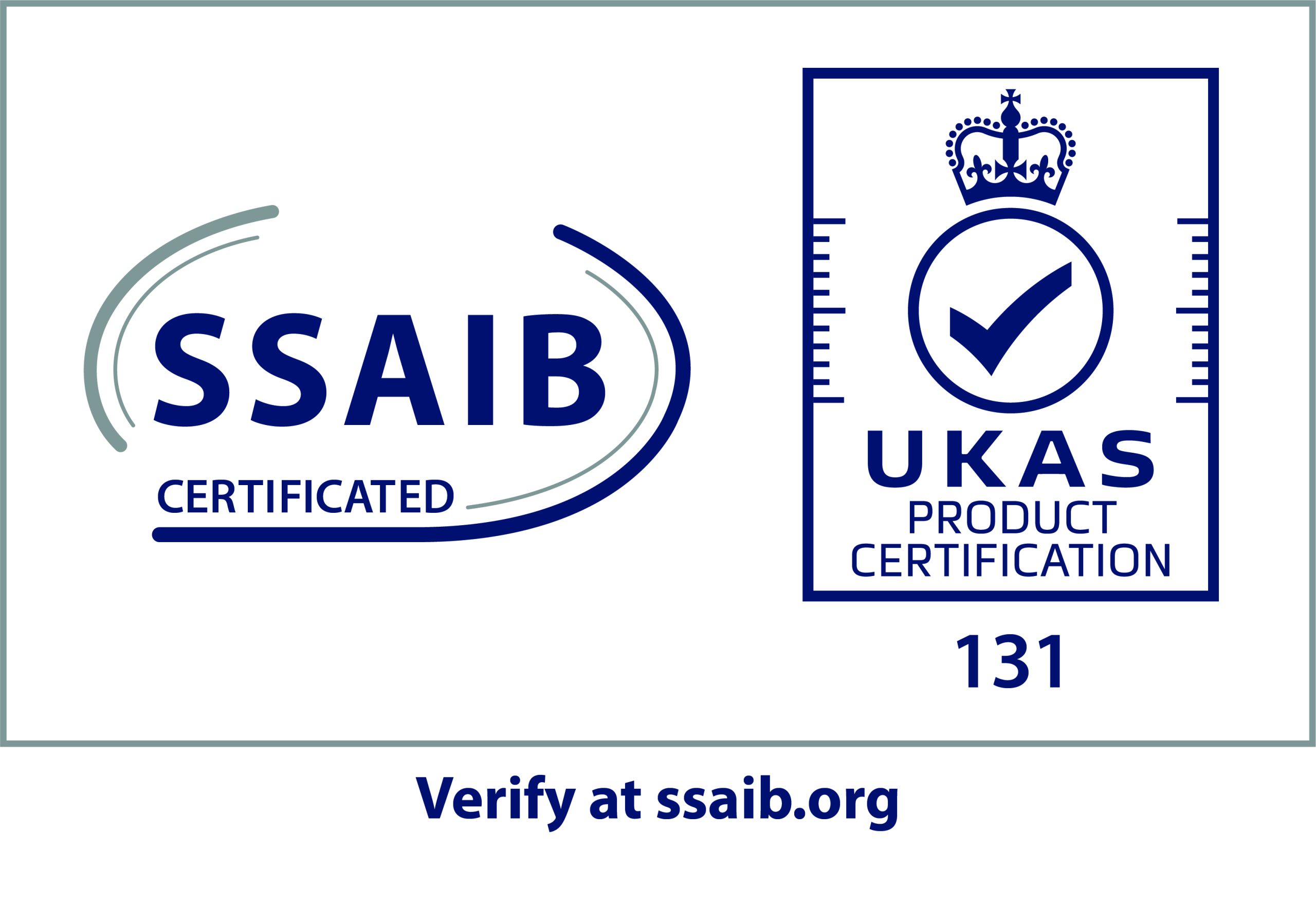 SSAIB Certificated Logo UKAS Certification Logo